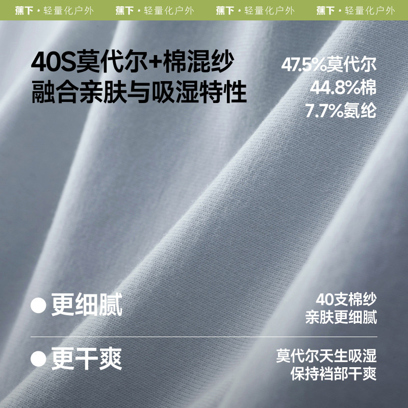 【下拉领优惠】蕉下男士莫代尔棉质内裤四角裤抑菌无痕平角裤裤衩