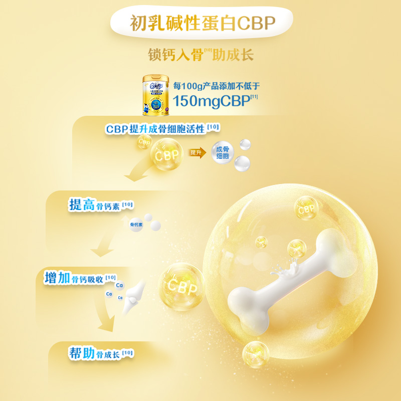 伊利QQ星榛高铂金装CBP400g/盒奶粉儿童青少年成长奶粉新客专享-图3