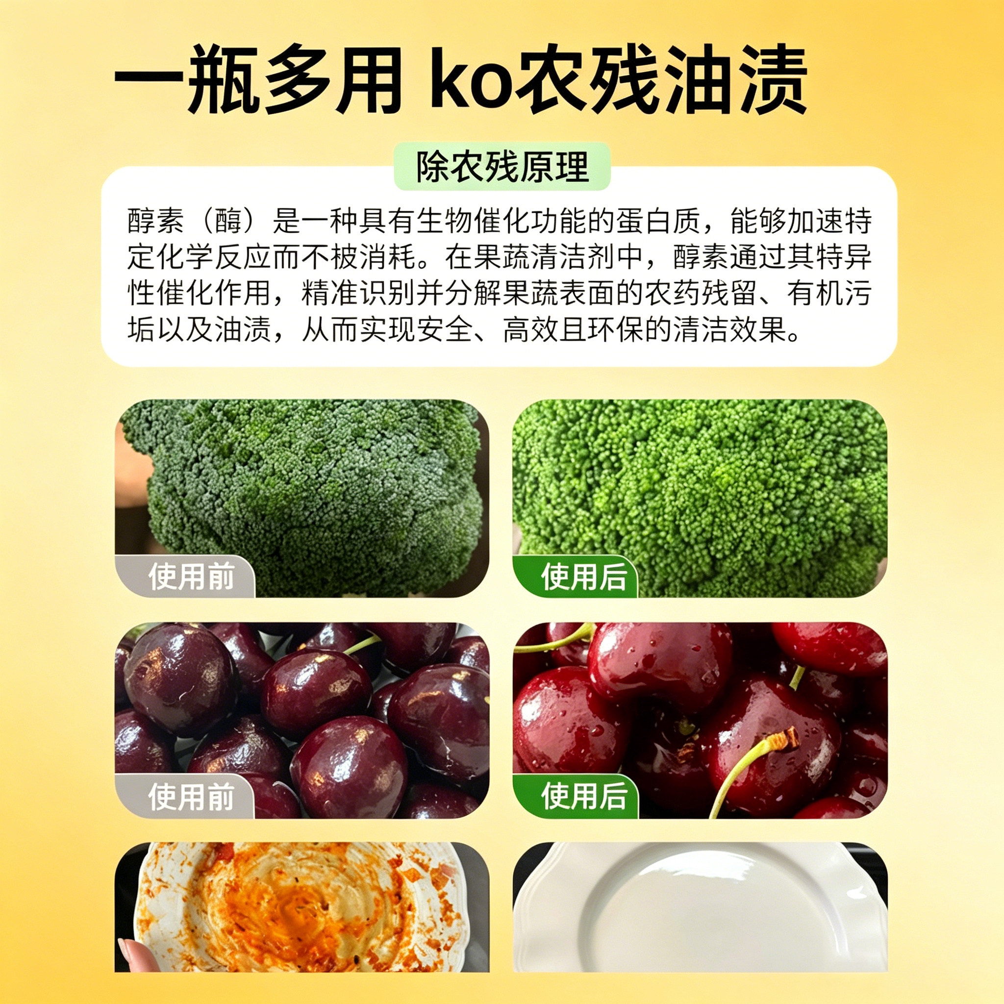蔬果园洗洁精家庭装家用大桶实惠装食品用洗涤剂洗碗液1.28KG*2瓶