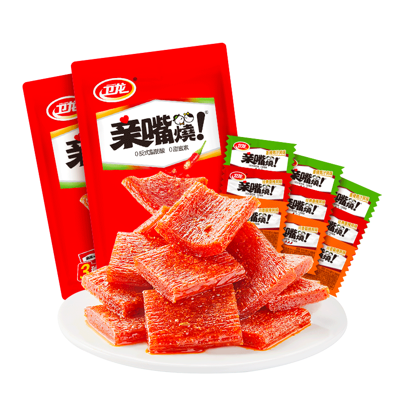 【百亿】卫龙辣条豆干亲嘴烧大礼包520g*2