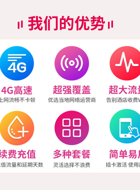 JOYTEL泰国电话卡4G流量上网卡可选3-30天新马泰手机卡每天1G高速