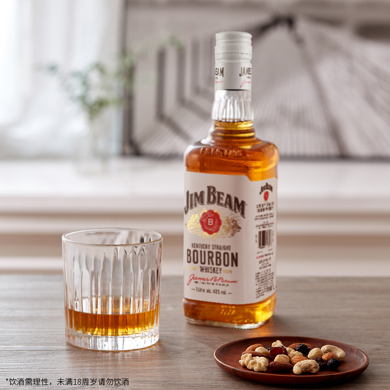 【官方正品】宾三得利金宾JimBeam美国进口调和型威士忌洋酒750ml - 图1