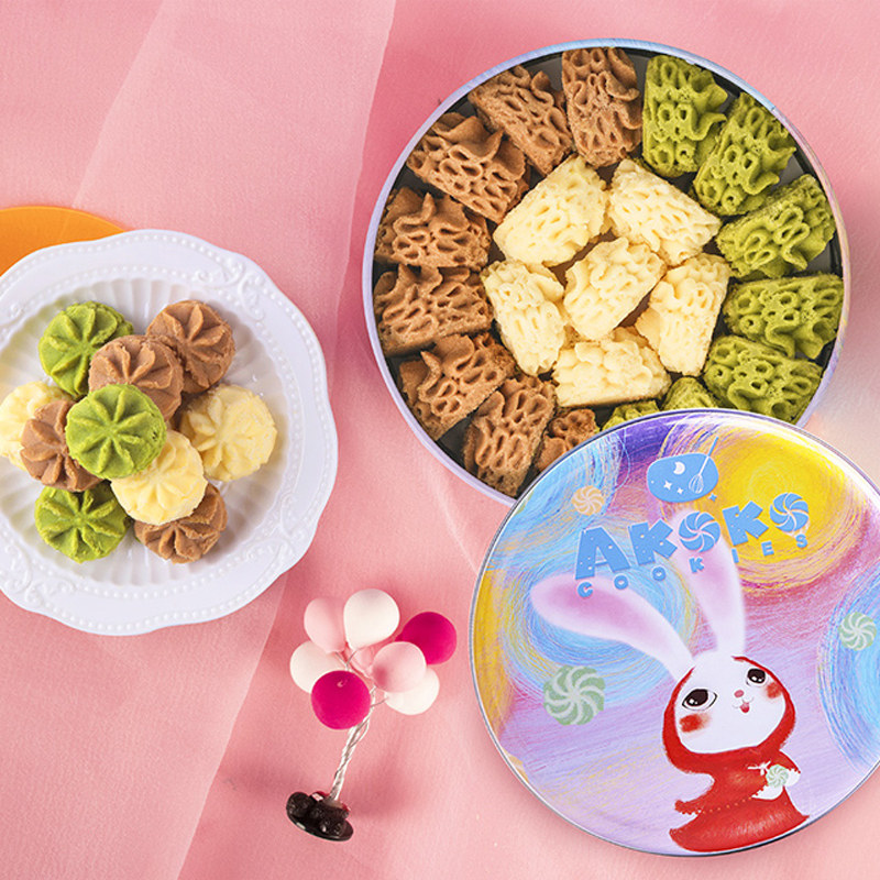AKOKO黄油曲奇饼干230g节日礼盒
