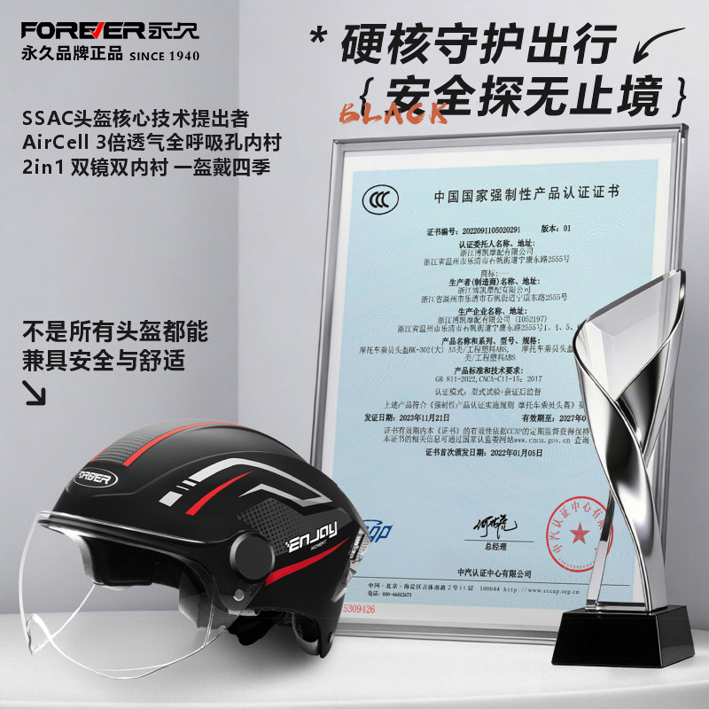 Permanent new national standard Class A electric vehicle helmet for men and women