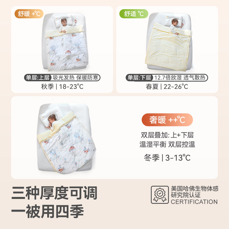 贝肽斯[抚眠]婴儿深睡被纯棉宝宝专用小被子母被四季通用儿童盖被