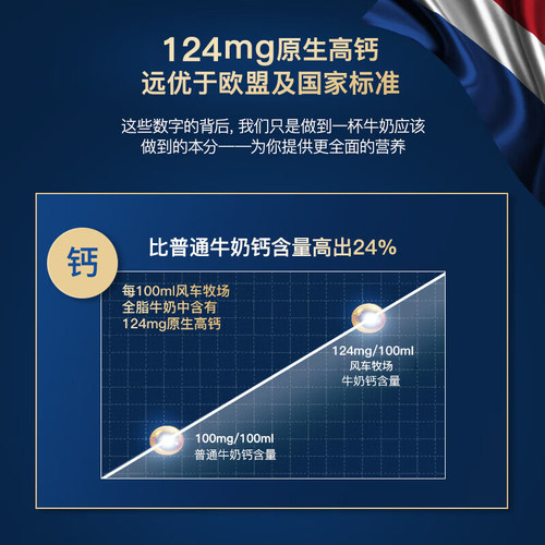 【进口】风车牧场比利时全脂高钙纯牛奶孕妇学生早餐奶整箱牛奶 - 图0