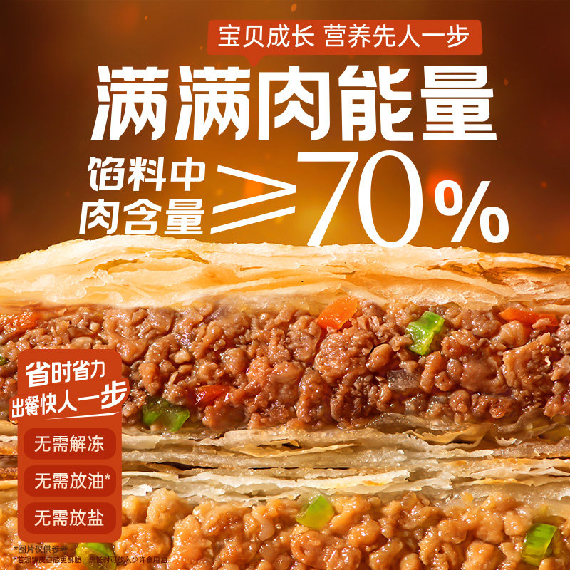 【新品】锋味派安格斯牛肉酥皮馅饼黑猪肉煎饼鲜肉儿童早餐手抓饼