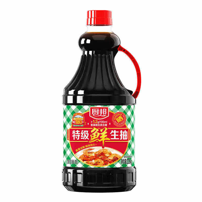 厨邦特级鲜生抽酱油2.25kg炒菜炖肉凉拌点蘸增香提鲜调味,淘宝优惠券,粉丝福利购,淘宝优惠卷