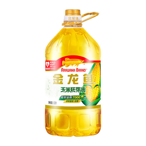 金龙鱼非转基因玉米油5L/桶非转基因玉米胚芽压榨 食用油家用 - 图0