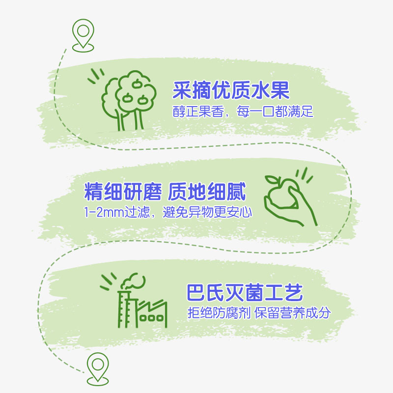 亨氏婴儿无添加水果泥果汁泥宝宝辅食泥120g*14袋