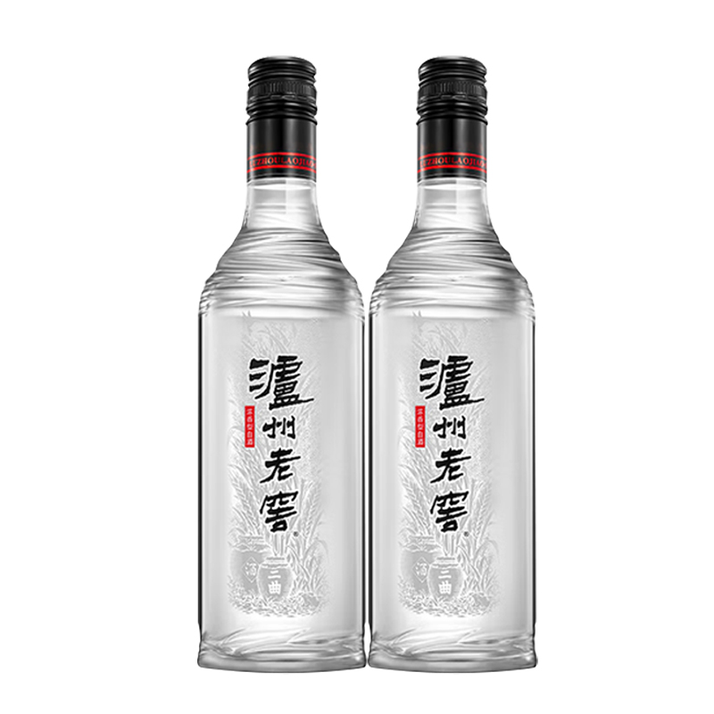 泸州老窖黑盖42度500ml*2瓶光瓶浓香型口粮白酒 - 图0