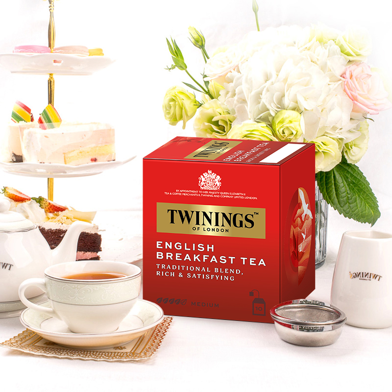 川宁Twinings进口英式早餐红茶2g*10袋冲泡茶叶茶包醇香自制奶茶_虎窝淘