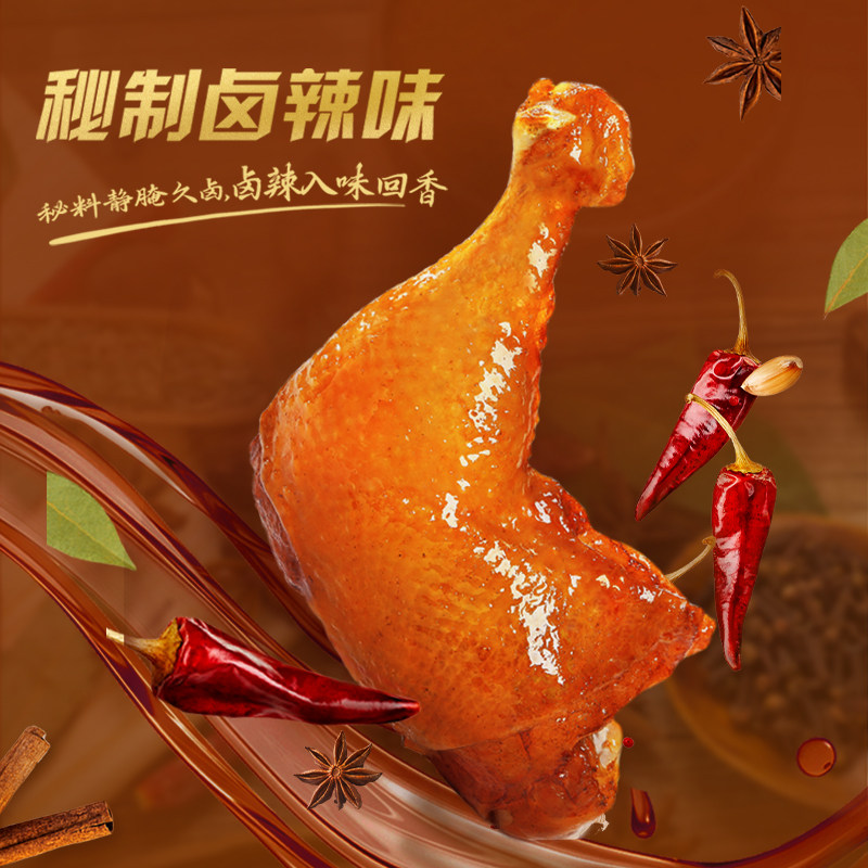 【下拉享优惠】圣农霸气手枪腿卤香味大鸡腿空气炸锅半成品食材