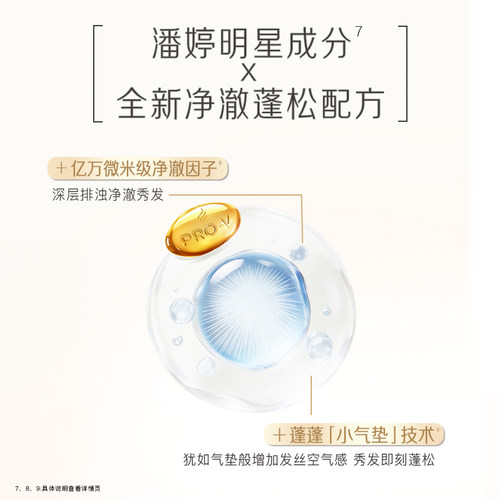 潘婷无硅油洗发水露液控油清爽蓬松洗头膏控油柔顺顺滑男女润发 - 图2