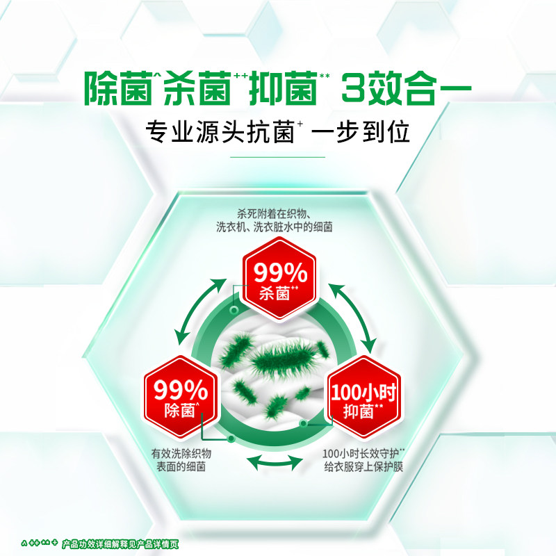 碧浪除菌洗衣液去渍家用实惠装