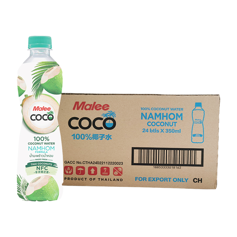 泰国进口Malee玛丽香水椰子水350ml*24瓶电解质水NFC果汁饮料整箱