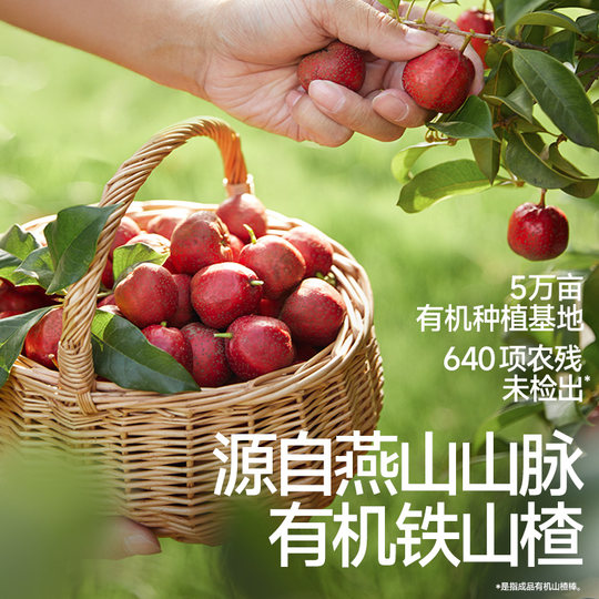 秋田满满有机山楂棒糖卡通造型酸甜无添加儿童零食水果棒条