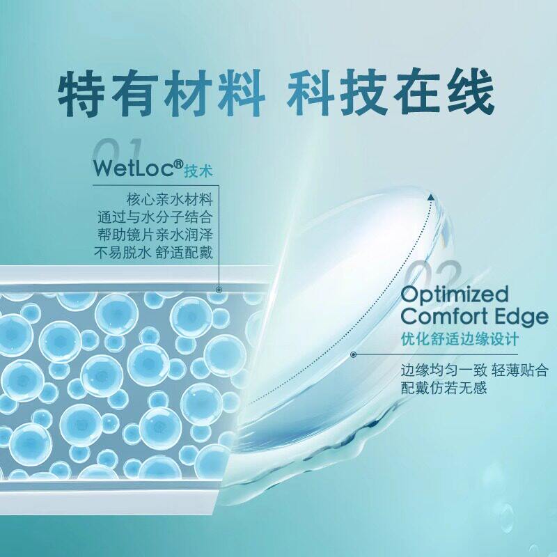 库博光学库博视硅水凝胶日抛近视隐形眼镜高透氧透明水润正品