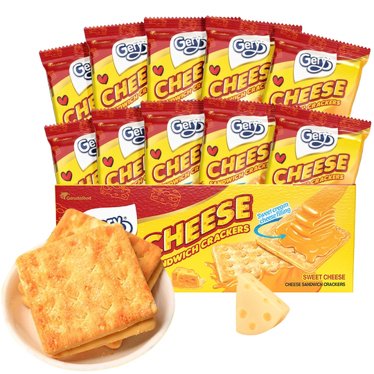印尼进口Gery芝莉网红追剧休闲零食奶酪芝士威化涂层夹心酥脆饼干