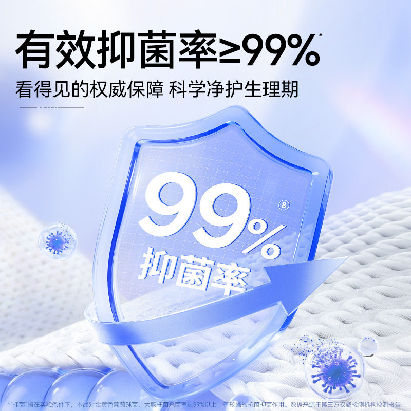【下拉详情领补贴】舒莱医护消毒级卫生巾日夜8包58片透气悬浮芯