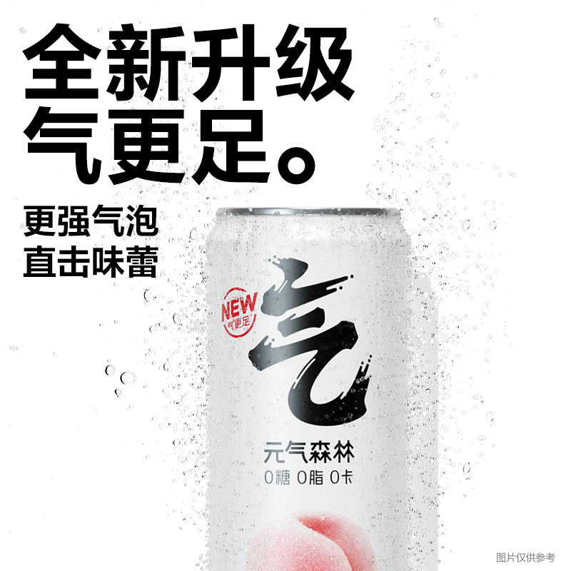 【肖战代言】元气森林白桃味气泡水330mL×6罐0糖0脂0卡饮料汽水-图1