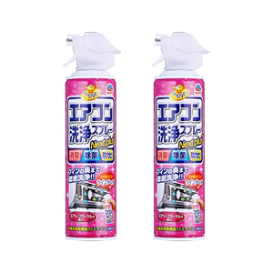 日本进口安速空调清洗剂强力去污花香挂机空调清洁除臭420ml2瓶装