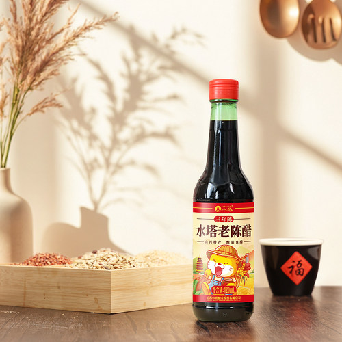 水塔陈醋山西醋家用食用老陈醋三年陈6度凉拌饺子醋420ml - 图2