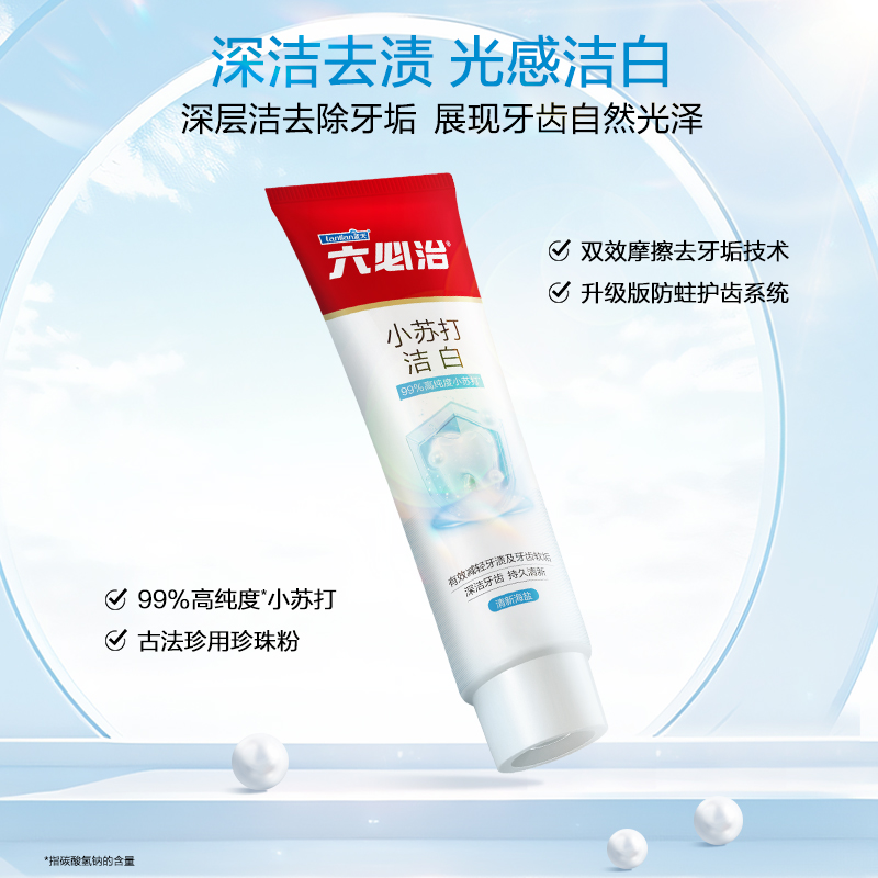 【进详情领优惠】六必治护龈牙膏成人含氟防蛀亮白去黄去口臭360g