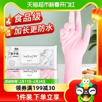 Ding Sunny Gloves Housework Kitchen Durable Food Grade Lengthened Cleaning Brush Bowls Gloves Wash Clothes Durable Thickened