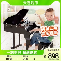 Hape Toddler Music Enlightenment Baby 3-10 Year Old Children Puzzle Toy 30 Key Piano Triangle Wooden Home