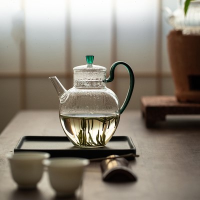 仿宋耐热玻璃壶泡绿茶专用茶具一人小茶壶执壶家用泡茶器茶杯套装