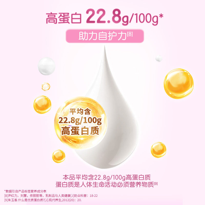 蒙牛奶粉女士高铁高钙400g*4袋补铁补钙含左旋肉碱0蔗糖小条装