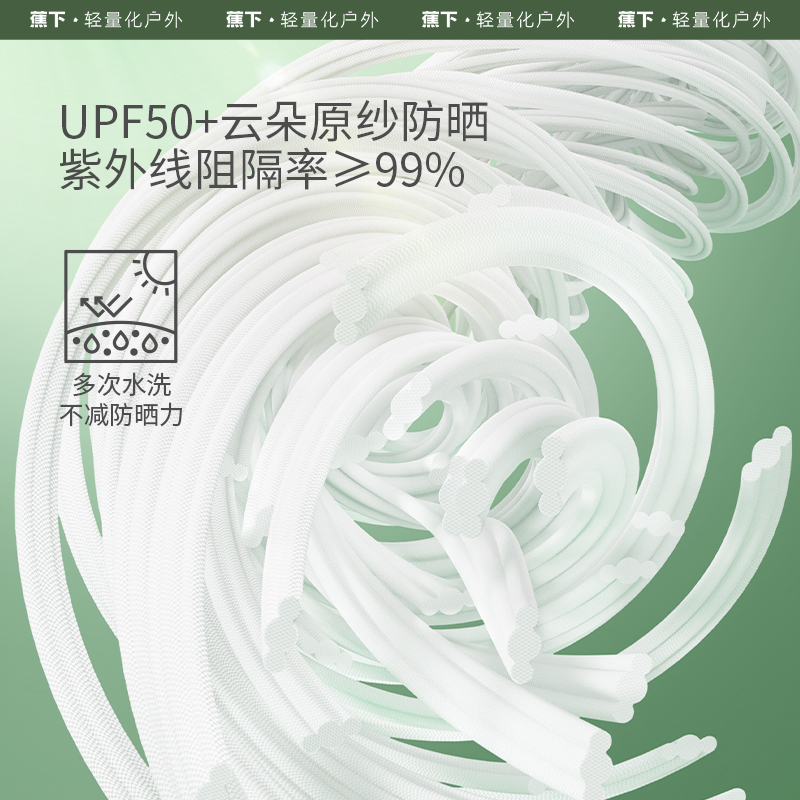 蕉下护颈防晒口罩面罩遮阳防尘防紫外线开车遮阳立体脸基尼主图2