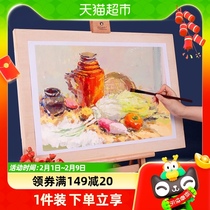 Mongolian beech wood desktop easel desktop adjustable small easel shelf sketching sketchpad drawing frame suit