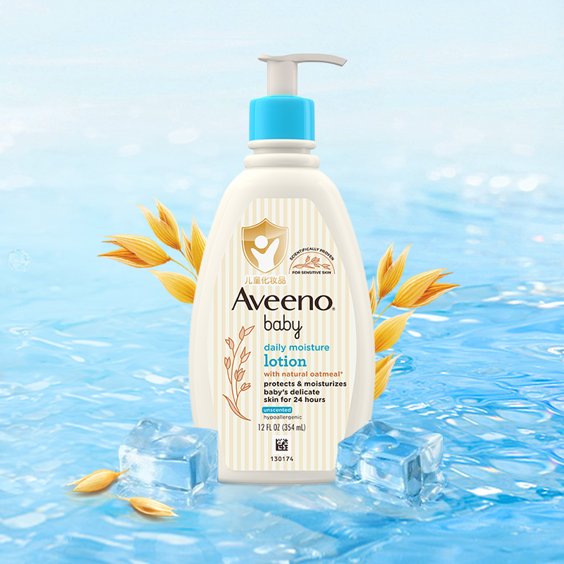 Aveeno/艾惟诺婴儿童润肤乳燕麦滋润宝宝身体乳保湿防护面霜354ml - 图0