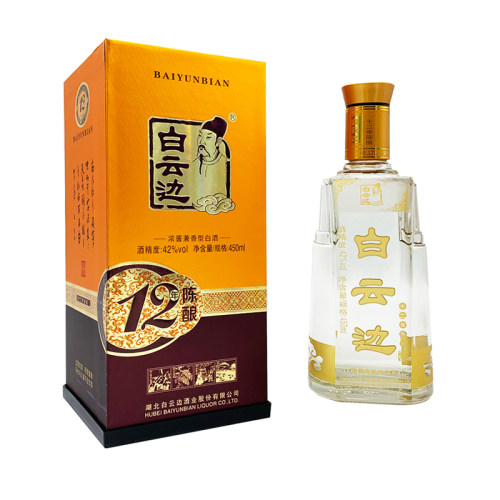 白云边 十二年陈酿 12年42度450ml单瓶装 浓酱兼香型白酒 - 图0