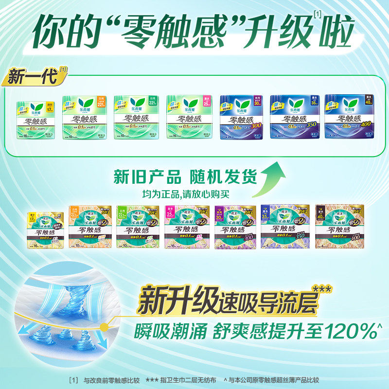 【下拉详情页领券54.5任选5件】花王乐而雅零触感羽感棉卫生巾