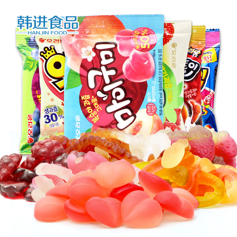 韩国进口好丽友66gx4袋水蜜桃软糖 韩进食品糖果