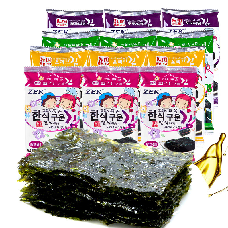 韩国进口zek x12包宝宝拌饭海苔 韩进食品海苔系列