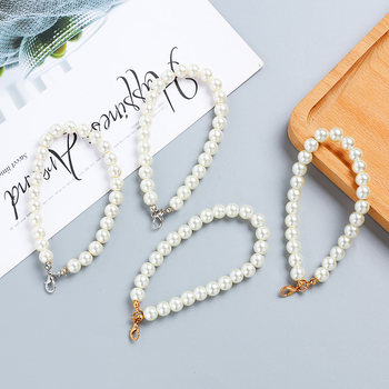 imitation pearl mobile phone lanyard bracelet jewelry short pendant cream glue mobile phone case handmade ຊຸດວັດສະດຸ diy