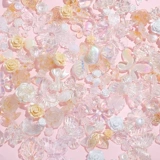 Прозрачный кремовый чехол для телефона из жемчуга с бантиком, набор материалов ручной работы, барсетка, аксессуар с аксессуарами, в цветочек, «сделай сам»