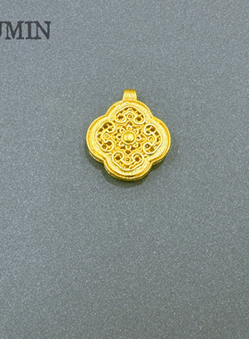 优米茵点钻海棠花吊坠时尚百搭