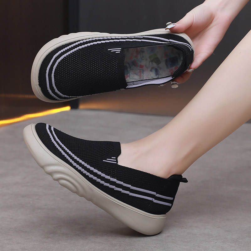 春秋新款老北京布鞋女单厚底防滑软底透气舒适一脚蹬懒人鞋妈妈鞋,淘宝优惠券,粉丝福利购,淘宝优惠卷