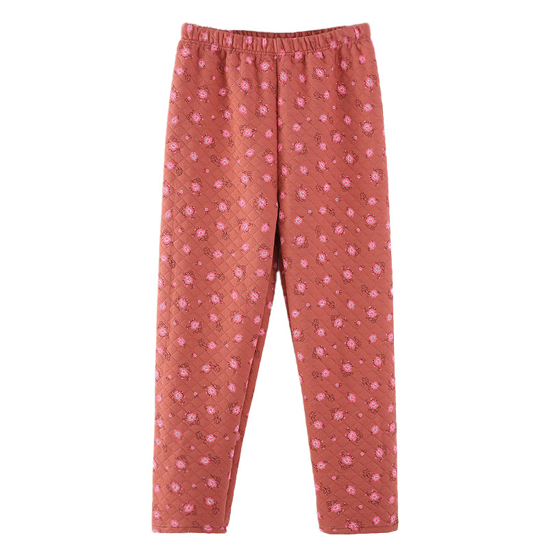 中老年女三层夹棉保暖裤妈妈纯棉秋冬高腰散口宽松家居裤加厚秋裤,淘宝优惠券,粉丝福利购,淘宝优惠卷