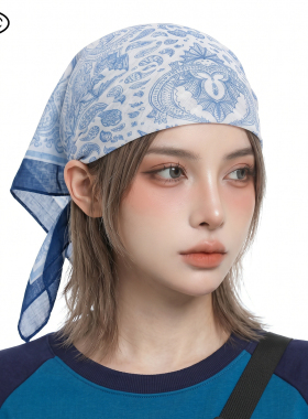 春夏美式复古做旧包头巾