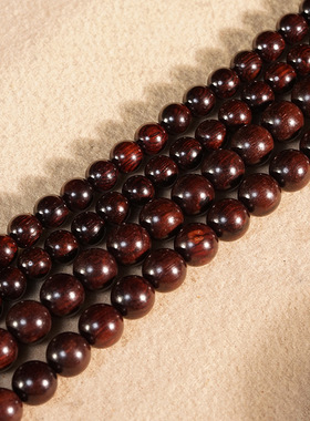 印度紫花梨108颗念珠手链紫油梨