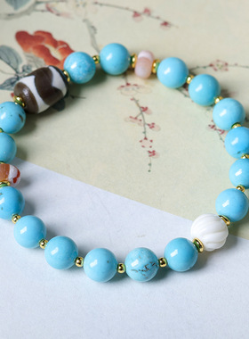 2025秋季上新菱镁矿松石圆珠手链