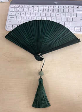 天然菩提根莲花流苏手机挂件墨绿