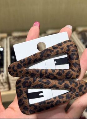 秋冬上新豹纹洋气BB夹日韩