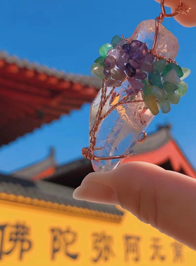 喜马拉雅白水晶纯手工吊坠